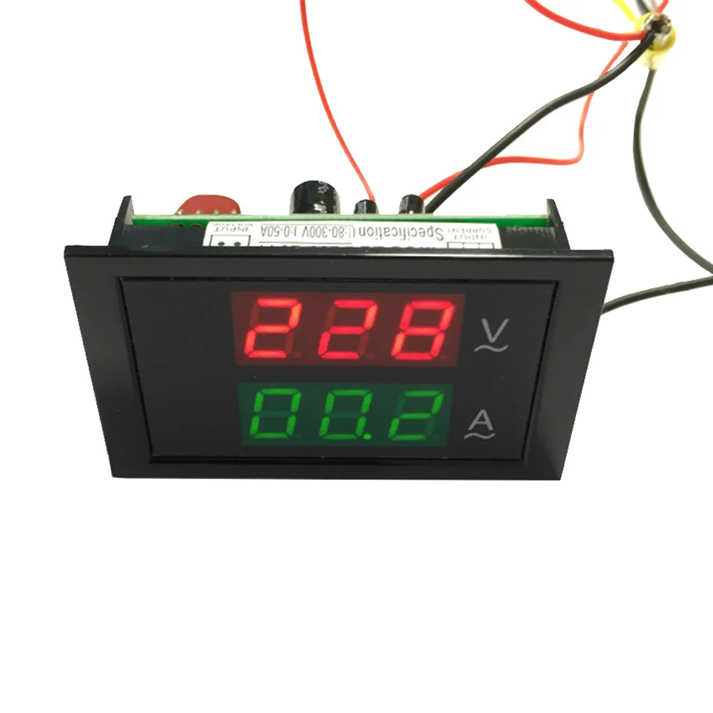 Discount AC 80 300V 200A Dual LCD Digital Display Voltage Amp Current