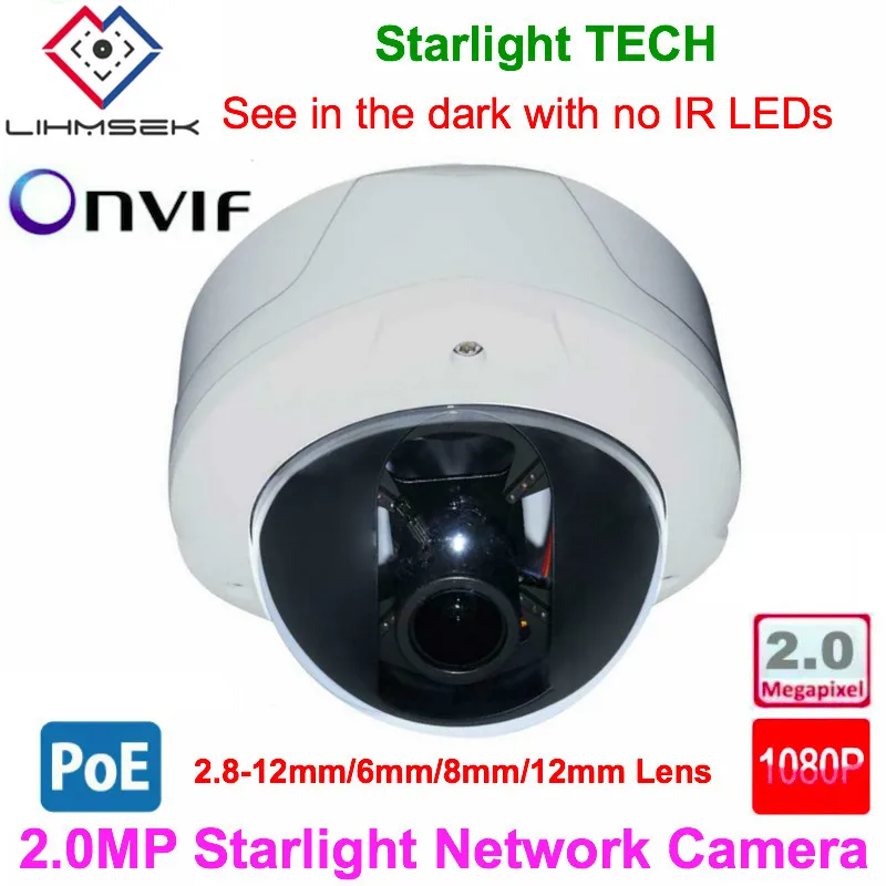 

Lihmsek 2.0MP Dome IP Camera with Starlight Technology 1080P Network Camera Indoor Security Product day and night Color Image