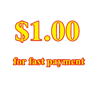 

$1.00 ONE DOLLAR For Fast Payment (ONLY VALID BEFORE CONTACTING US)