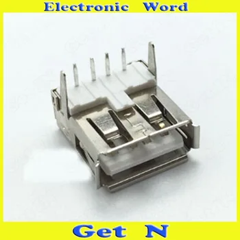 

20pcs-500pcs AF Type Straight Foot USB 2.0 Female Socket Power Charging USB2.0 Connectors for PC Computer