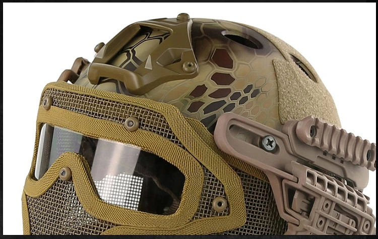 54-64 см очки с защитой от запотевания и маска Интегрированный шлем полностью покрытый Тактический шлем Охота Стрельба Пейнтбол шлем