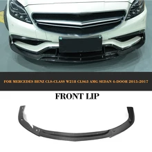 CLS класс углеродного волокна автомобиля передний спойлер для Mercedes Benz W218 CLS63 AMG S седан 4 двери только