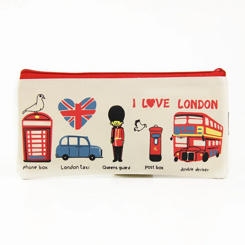 Kawaii I Love London Soldier Oxford пенал, чехол, держатель, складские принадлежности, офисные принадлежности - Цвет: Beige