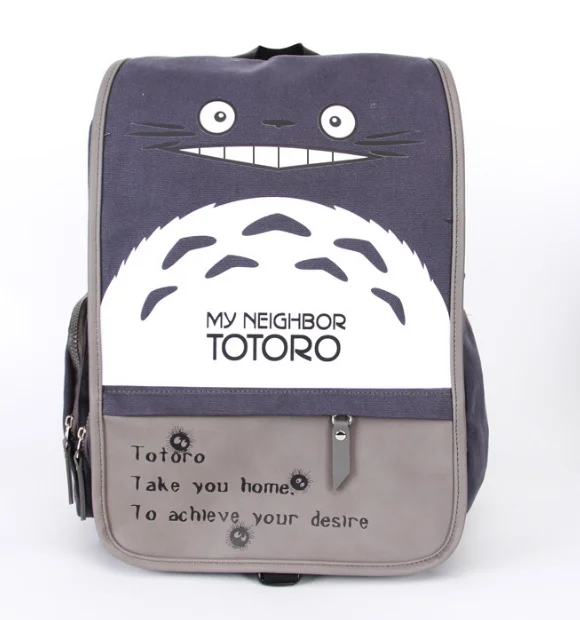 2017 Anime My Neighbor Totoro Canvas Backpack School Bags For Boys Backpack Bookbag Teenagers Printed Double Shoulders bookbags-for-girls