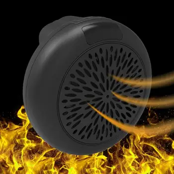 

900W Pro Portable Mini Round Handy Heater Wall-Outlet Electric Warm Air Fan Blower for Home Machine