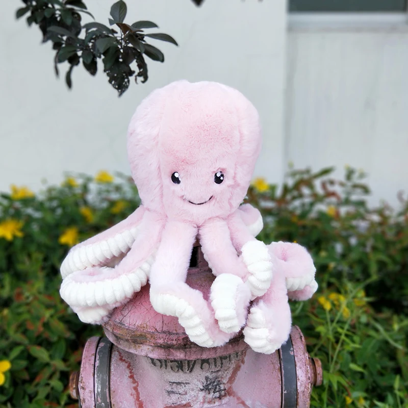 18cm-80cmLovely Simulation octopus Pendant Plush Stuffed Toy Soft Animal Home Accessories Cute Animal Doll Children Gifts - Цвет: Розовый