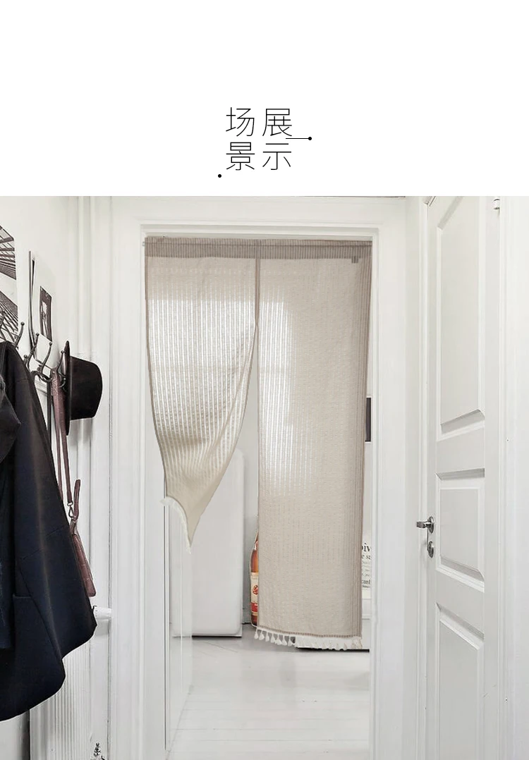 90X140/180 см пасторальная японская норенская трубка занавеска дверной проем делитель двери занавеска для дома ресторана столовая зона кухня ванная комната