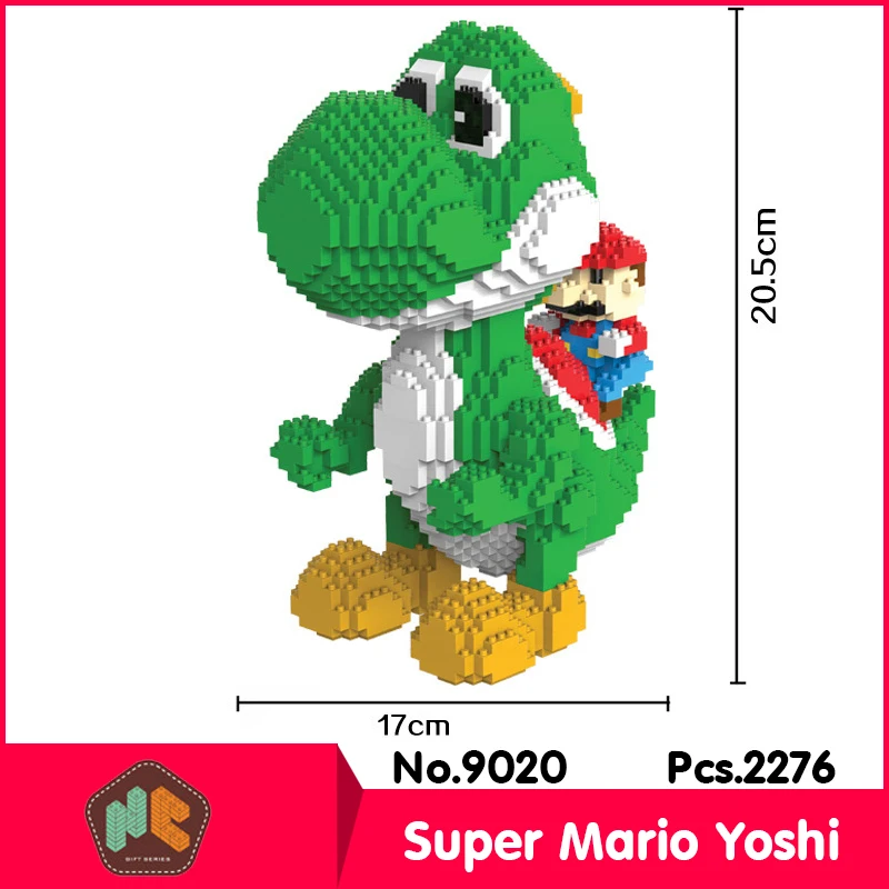 

HC9020 2276Pcs Green Yoshi Dragon Series Without Original Box Building Blocks Diamond Bricks Toys Compatible With LOZ