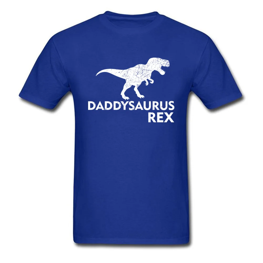 Mens Daddysaurus Rex Shirt_blue