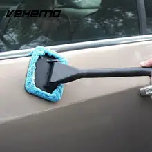VEHEMO Микрофибра Очиститель автомобильных стекол с длинной ручкой Автомойка Щетка пыль уход за автомобилем лобовое стекло блеск полотенце удобный, Стирающийся