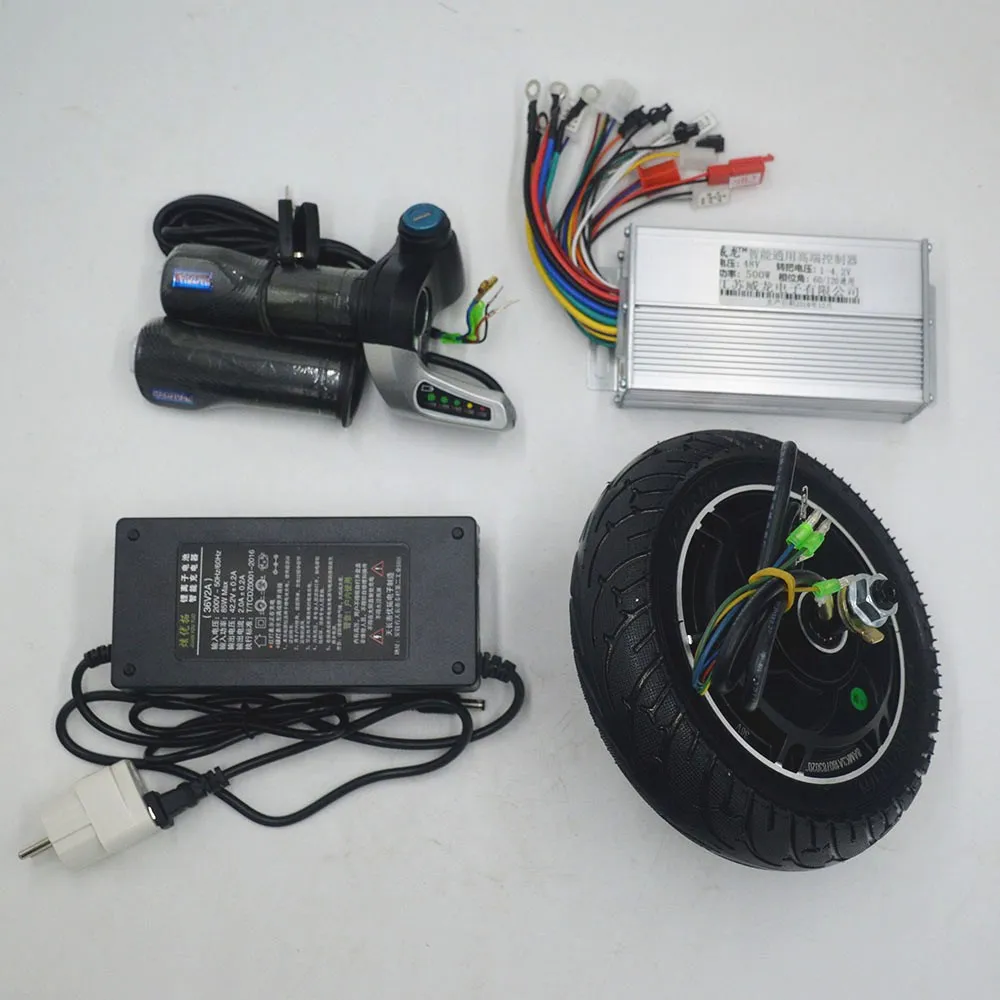 Discount 36V 48V 350W electric bicycle kit 8inch hub motor kit for electric scooter ebike DIY electric scooter set 0