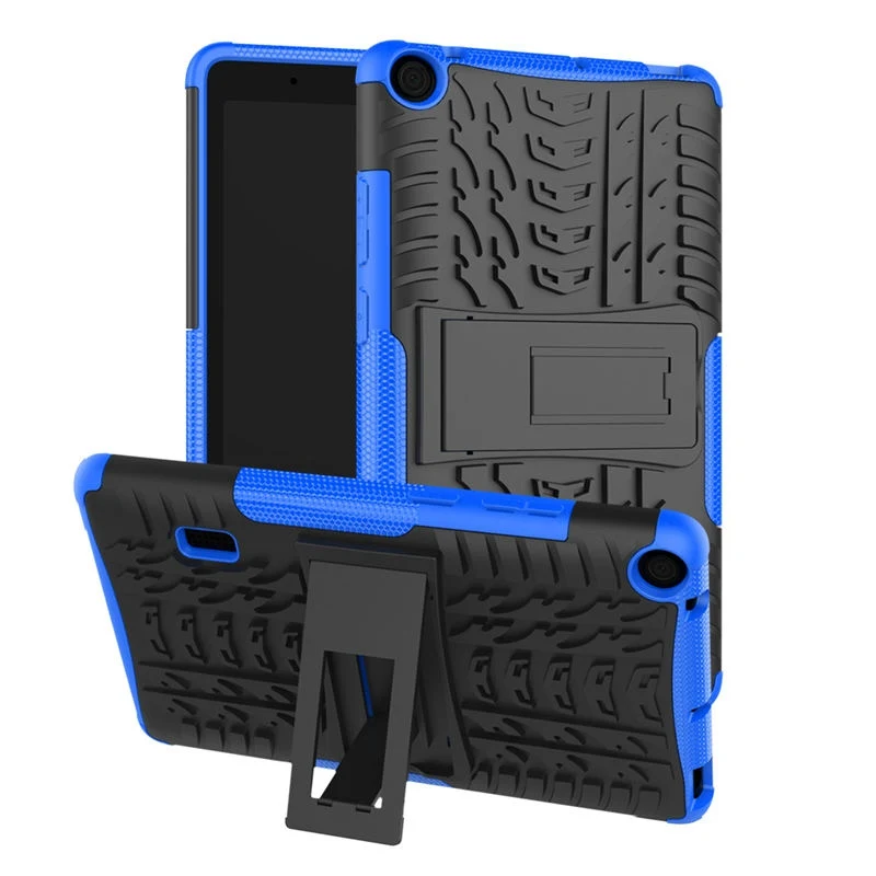 Гибридный бронированный силиконовый чехол для планшета с подставкой для huawei MediaPad T3 7 BG2-W09 чехол 7,0 дюймов WiFi версия подставка+ пленка+ ручка - Цвет: blue