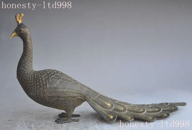 

Crafts statue china fengshui bronze gilt animal Juno Phoenix bird Auspicious lucky statue