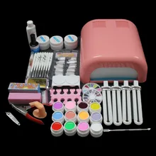 Горячая Профессиональный 36 Вт белый Гель-лак Cur-ing УФ сушилка лампа 12 цветов маникюрные инструменты для ногтей Набор для красоты ногтей BTT-92