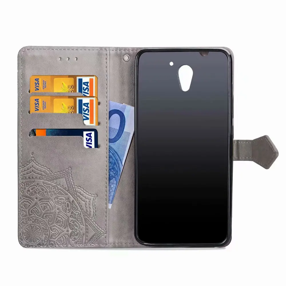 ل ZTE شفرة A510 A610 V7 لايت L5 زائد ماندالا نمط محفظة طي جلدية حامل بطاقة حامل حالة الغطاء