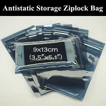 

100pcs 9x13cm (3.5"x5.1") Anti Static Shielding Bag Anti-Static ESD Bag Waterproof Self Sealed Antistatic Ziplock Package Bag