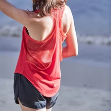 Быстросохнущая футболка для йоги Женская спортивная футболка s для бега свободные футболки без рукавов Топ для фитнеса майка Одежда для спортзала