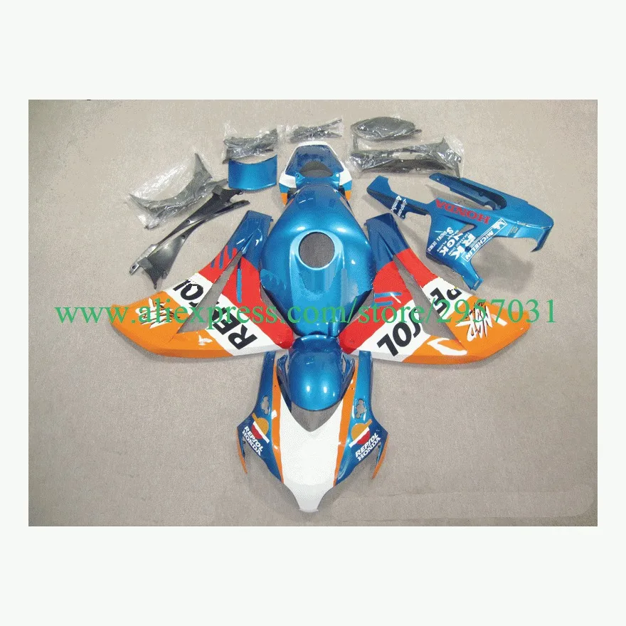 

Free screws+gifts For Honda CBR 1000RR 2008 2009 2010 2011 CBR 1000 RR ABS Plastic motorcycle Fairing Kit Blue Orange REPSOL