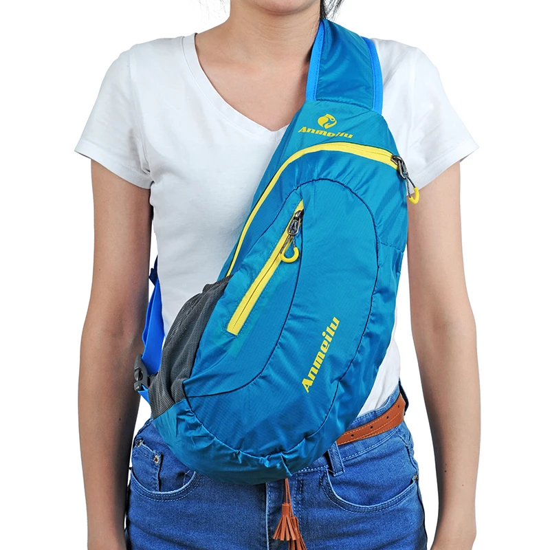 8L Водонепроницаемая нейлоновая маленькая Спортивная нагрудная сумка, женская мужская сумка на одно плечо через плечо, сумка для улицы, рюкзак, 4 цвета