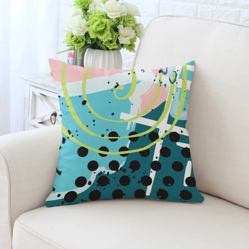 انخفاض الشحن غرفة المعيشة أريكة غطاء الوسادة 45x45 سنتيمتر أوروبا نمط المنزل مكتب المخدة مقعد أريكة سيارة وسادة الخصر غطاء BZ047