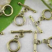 450 SETS Старину золотой гладкая круг переключить застежками ПЕРЕКЛЮЧАЕМЫЕ A34G