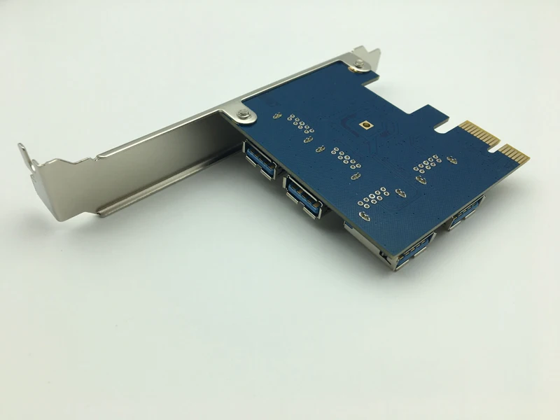 4 слота PCI E 1 до Express 16X слот Внешняя плата адаптера PCIE Riser Card USB 3 0 конвертер для BTC Miner