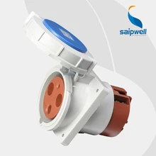 Saipwell водонепроницаемая розетка 3 P(Американская классификация проводов 2р+ E) 125A 230 V Уровень водонепроницаемости IP67 iec 60309-2 промышленная розетка SP3575