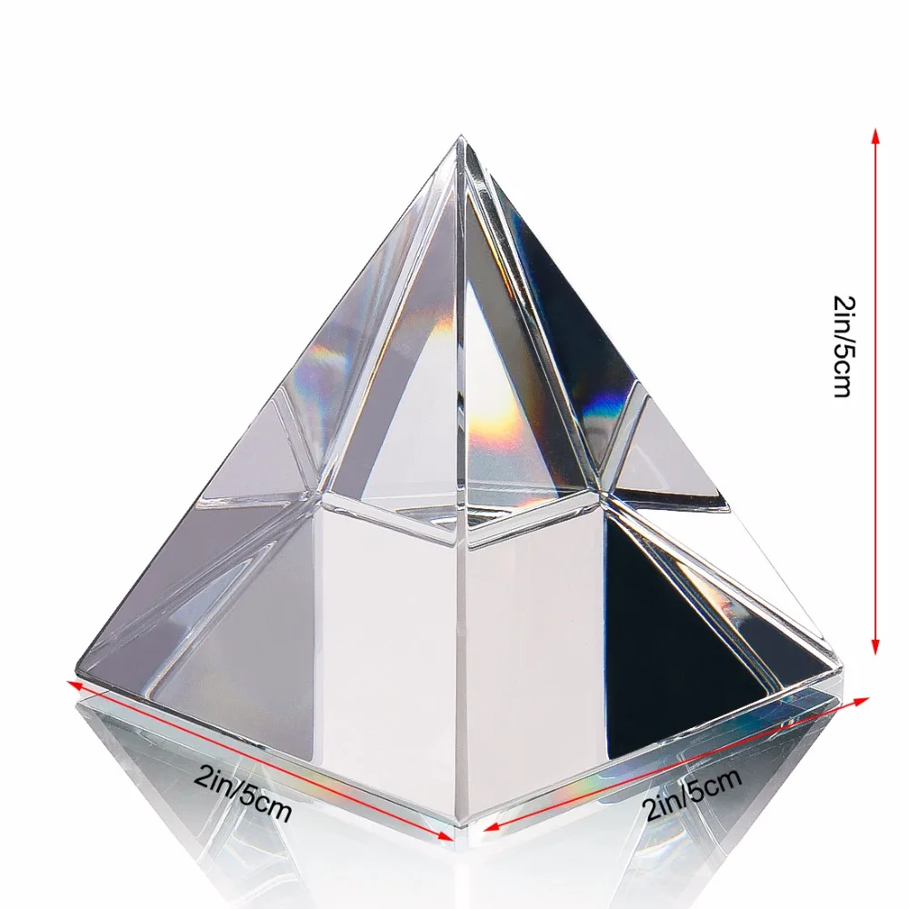 H& D Новое Поступление Хрустальная стеклянная пирамида, прозрачные Редкие кристаллы фэн-шуй, украшения для домашнего декора(четыре размера на выбор