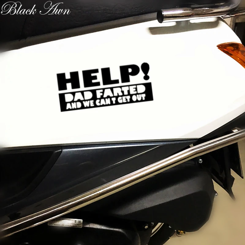 

Help DAD Farted We Can't Get Out Family Mom Cute Car Decal Window Vinyl Sticker D154