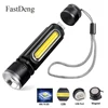 Multifuncional LED linterna USB de la batería recargable potente T6 linterna lado COB luz diseño linterna cola imán de luz de trabajo ► Foto 1/6