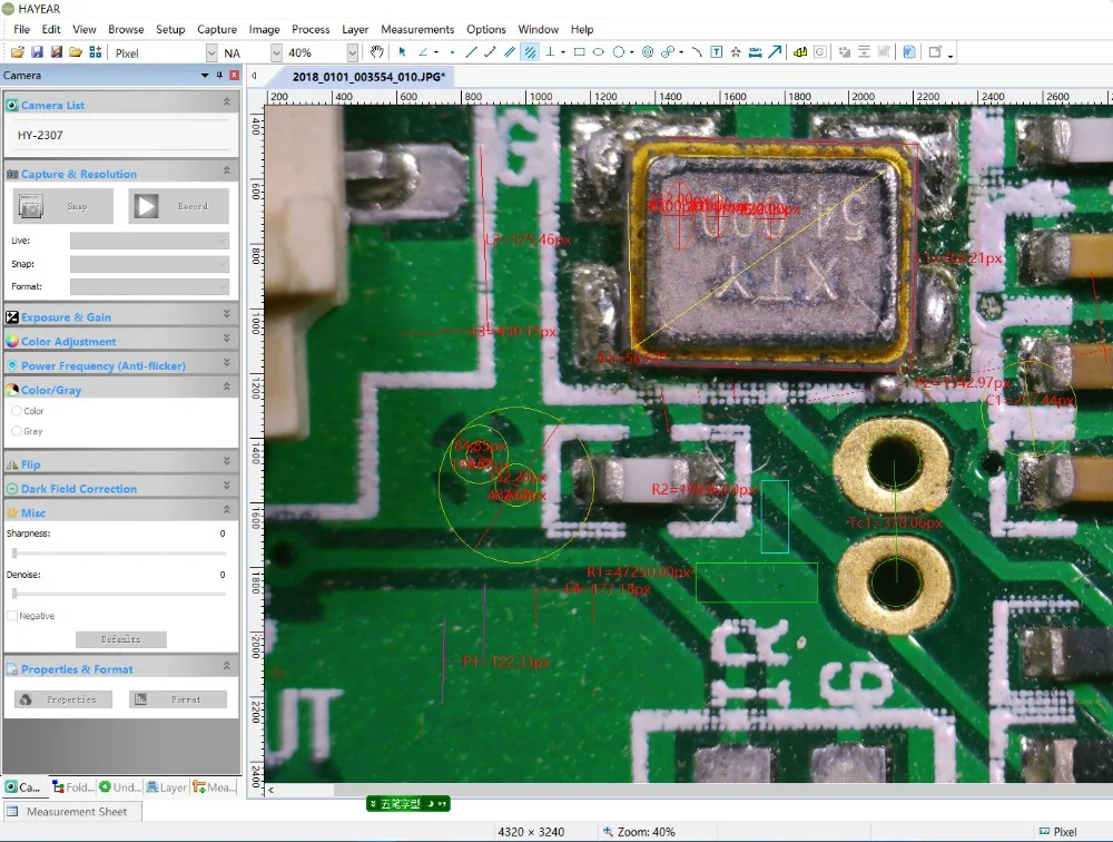 16MP HDMI промышленный цифровой фотоаппарат USB микроскоп электронный окуляр встроенный Крест линии TF карта