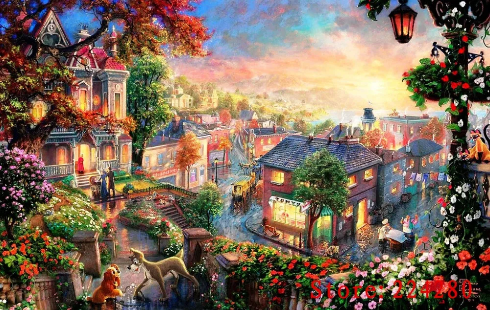 

New Needlework,Romantic Garden High Quality 14CT Counted For Embroidery,DIY DMC Cross stitch kits,Art Cross-Stitching Home Decor