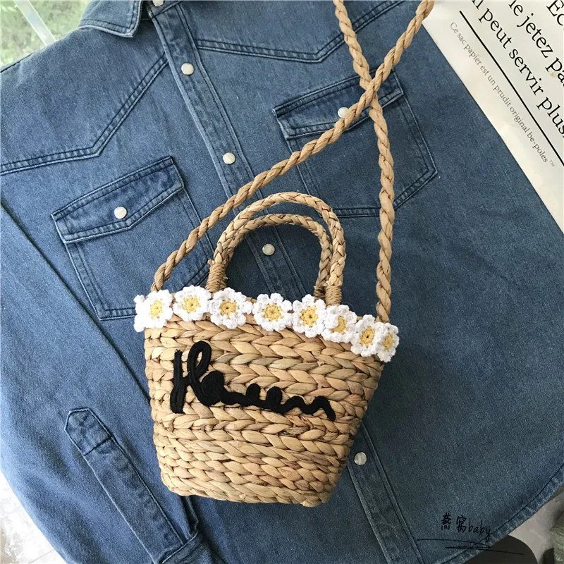 Women Summer Beach Handbag Female Straw Bags Vintage Handmade Lady Shoulder Bag Travel Flower Mini Weave Crossbody Tote SS3117 (6)