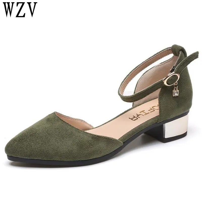 

Summer 2018 New Women Suede Flats shoes Fashion With low buckles Mixed Colors Pointy Toe Ballerina women Shoes B359