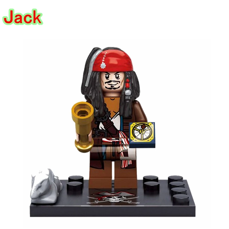 

Jack Sparrow Captain toy Dolls Single Legoing Pirates of the Caribbean Models & Building Blocks Toys For Children KSZ 515