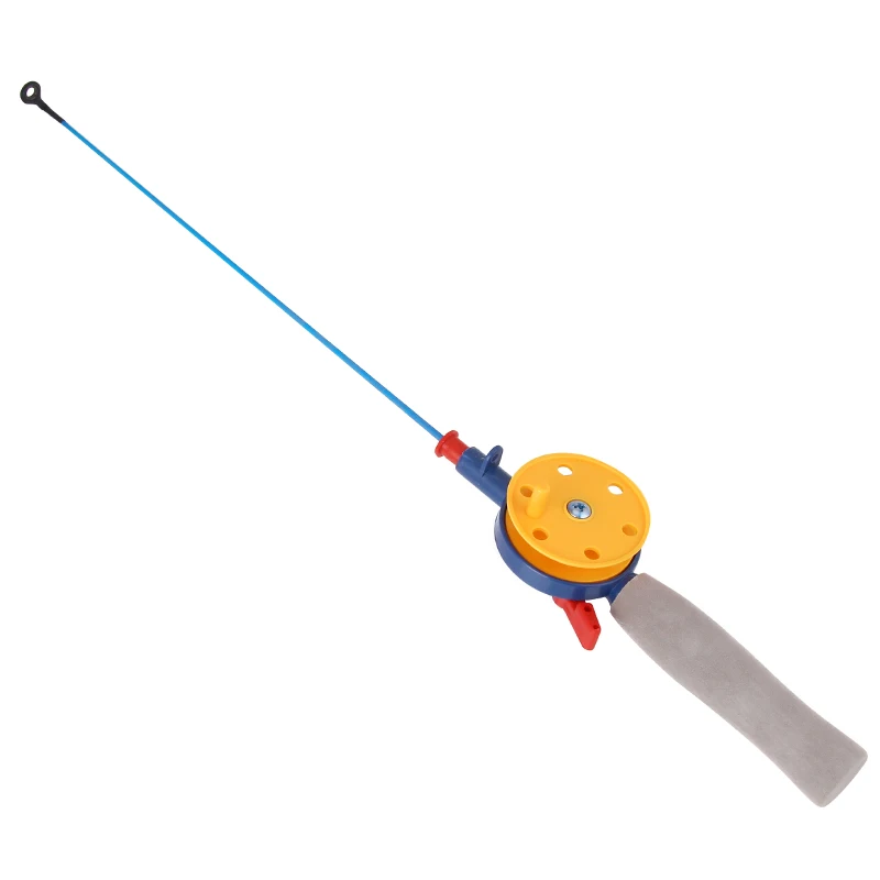 Удочка для подледной рыбалки YTQHXY, 1 секция, удочки с катушкой, 42 см/45 см/43,5 см/43,5 см, мини-зимняя ледяная удочка, рыболовные снасти WQ443 - Цвет: Цвет: желтый