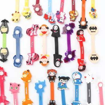 

100pcs/lot 2016 New Cartoon Model Headphone Cord Holder Earphone Cable Wire Organizer USB Charger Cable Winder Best Gift