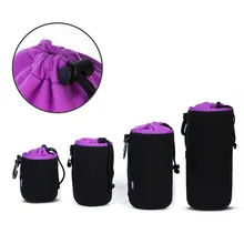 Black Cam Protective cover Photo Soft Diving material DSLR Camera Lens Pouch Protector Bag Case Bags