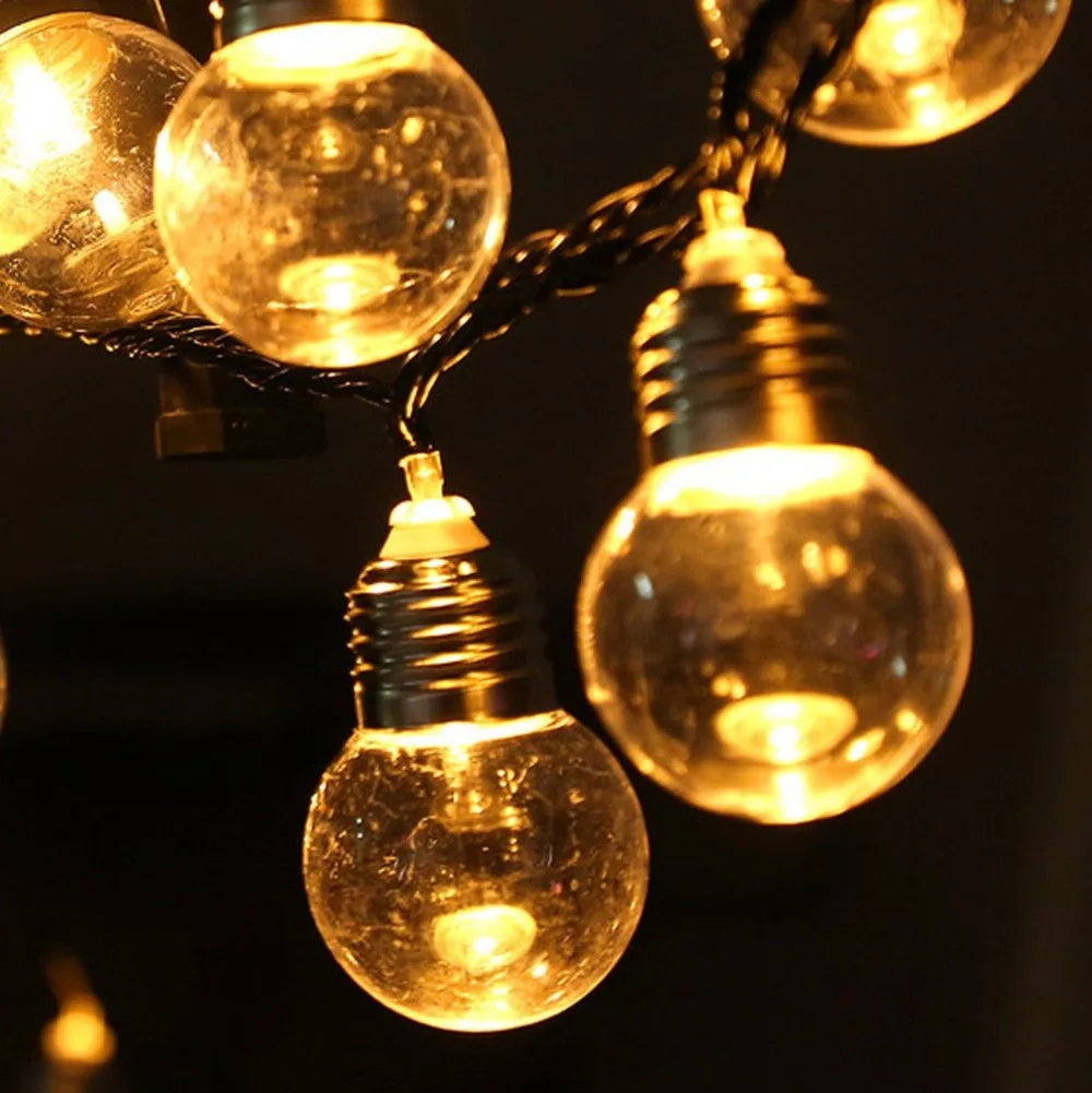 

6m 20 led wedding string fairy light christmas LED Globe Festoon bulb led fairy string light party garden garland Free Shipping
