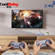 Горячая Мини Портативная ТВ игровая консоль двойной 2,4G беспроводной игровой контроллер Ретро игровой плеер встроенный 500 классические игры для SNES