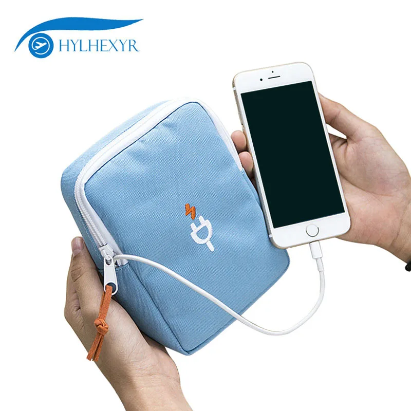 

Hylhexyr Travel Cable Charger Organizer Digital Gadget Devices USB Earphone Kit Case Women Messenger Cosmetic Bags Pouch