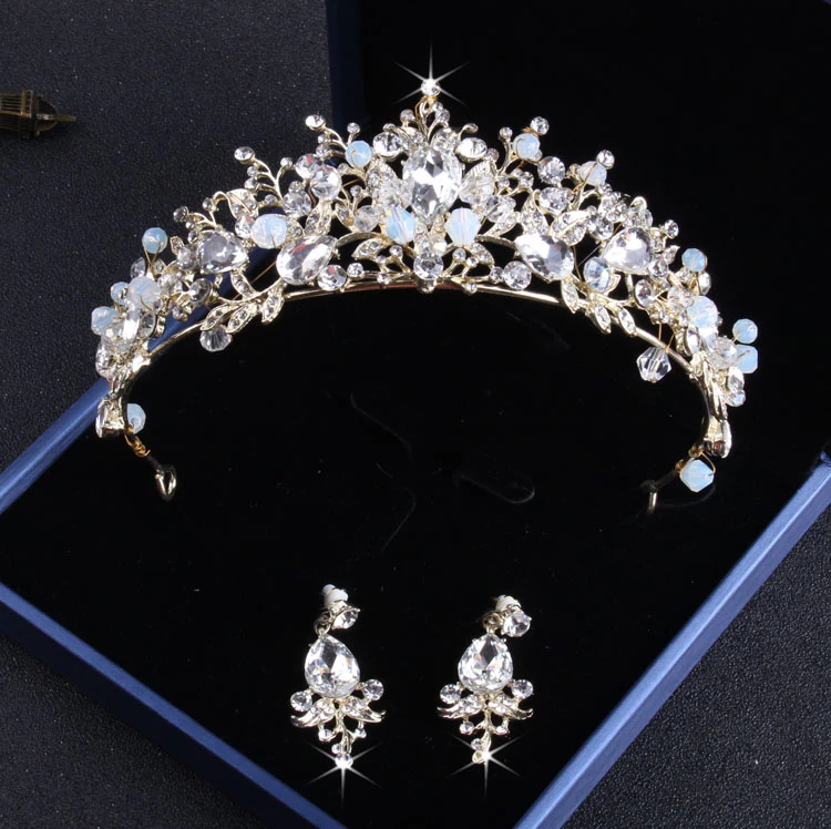 Nova Diversificada de Prata Noiva Coroas de Cristal Moda Pérola Cocar De Casamento da Rainha hiar Acessórios Jóia Do Cabelo Do Casamento Headpiece (3)