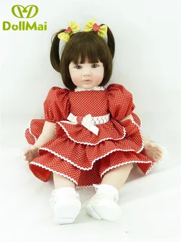 

24inch Silicone Reborn Baby Doll Toys Lovely 60cm Vinyl Princess Toddler Doll Girl Brinquedos Birthday Gift Present Bedtime Toy