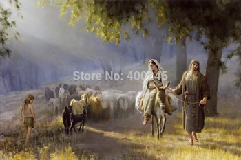 

modern art Landscape oil painting Journey to Bethlehem by Joseph Brickey 100% handmade high quality free shipping