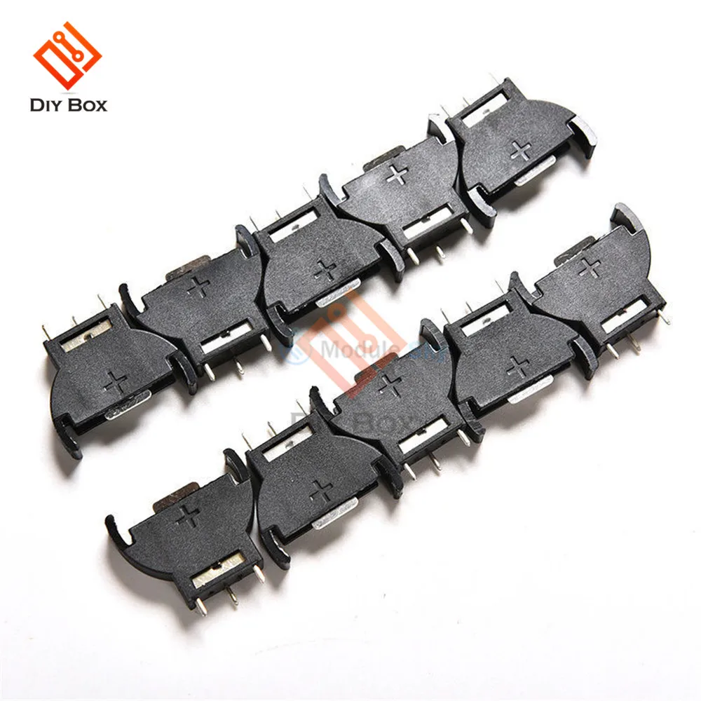 20PCS-Black-Plastic-CR2032-2032-3V-Half-Round-Cell-Coin-Battery-Socket-Holder-Case-Module-Battery
