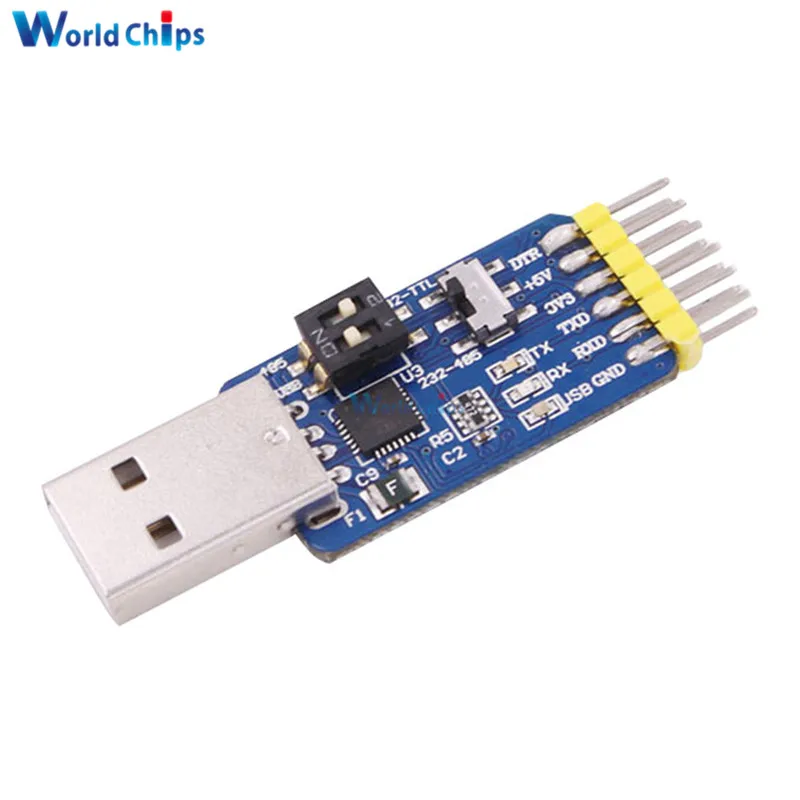 

USB CP2102 to TTL RS232 USB TTL to RS485 Mutual Convert 6 in 1 Convert Module
