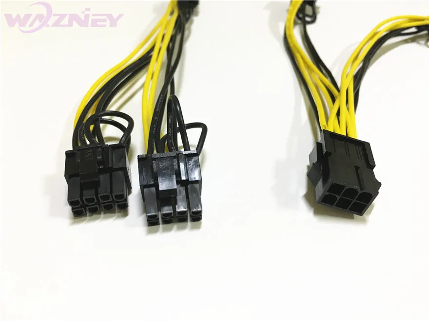 Clearance GPU 6 pin / 8pin 8 pin Female to dual PCI-E PCI Express 8pin ( 6+2 pin ) Male power cable wire For graphics card BTC Miner 20cm 11
