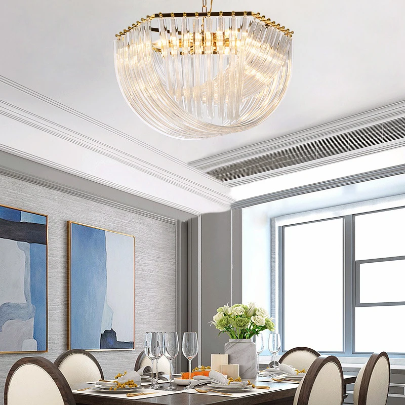 

Modern Crystal Pendant Light For Living Room E14 Bulb Crystal Pendant Lamp Fixtures For Bedroom