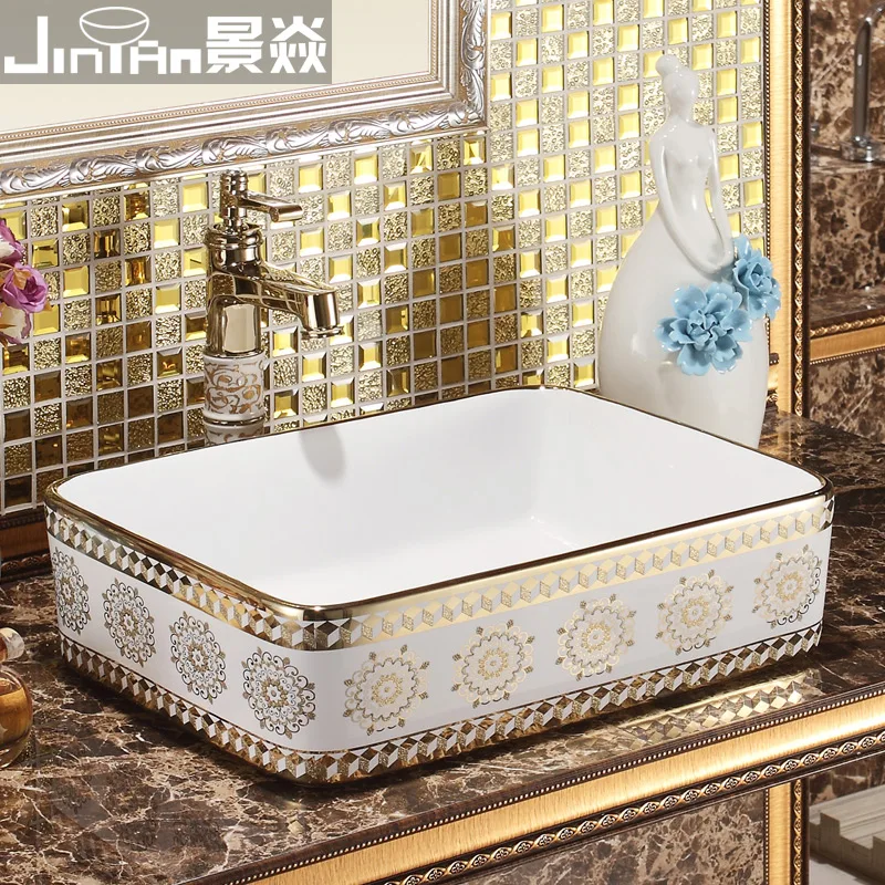 Цзиндэчжэнь керамические санитарные туалетный столик умывальник для titanium силикат Рисование песком