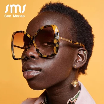 

Trendy Big Frame Sunglasses Women Oversized Butterfly Ladies Cat Eye Sun Glasses New Fashion Personality Shades UV400 Okulary